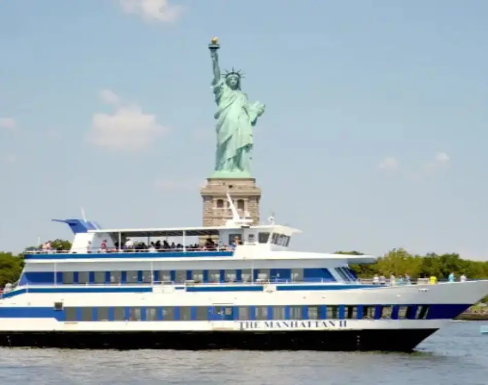 Cruise sailing near the Liberty Statue