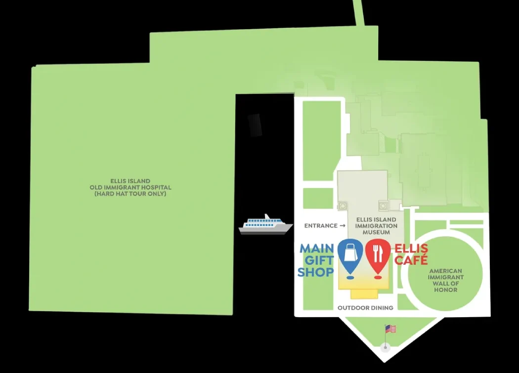 Map of Ellis Island