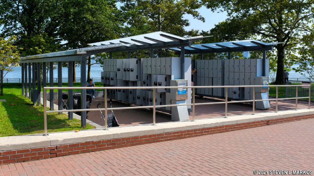 Lockers at Liberty Island